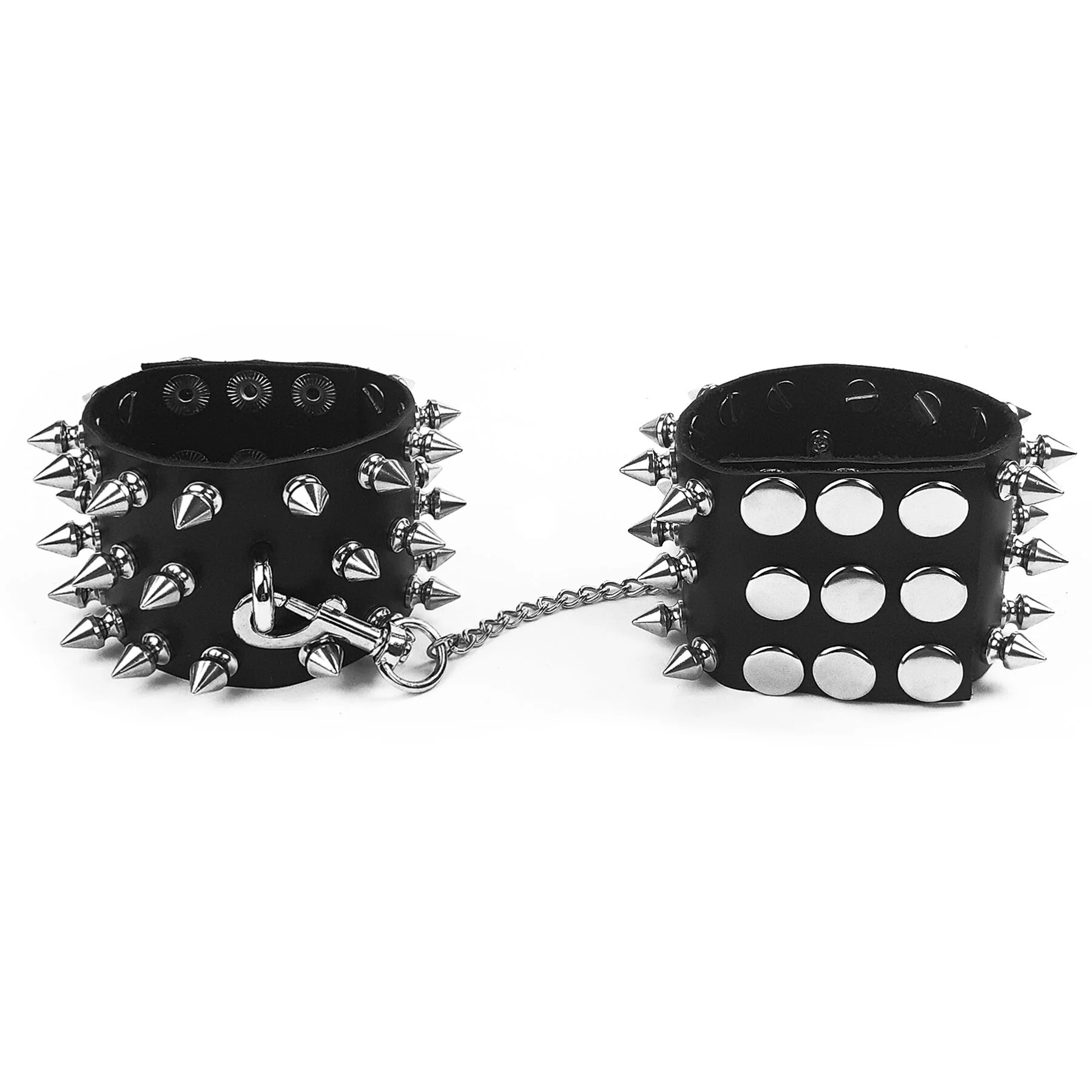 Наручники з шипами Art of Sex - Rose Spiked Leather Handcuffs, натуральна шкіра - Зображення 2