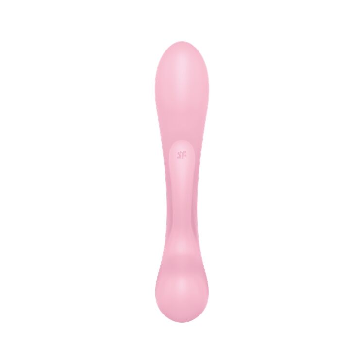 Двосторонній вібратор-кролик Satisfyer Triple Oh Pink, 3 мотори, руків’я-масажер - Зображення 4