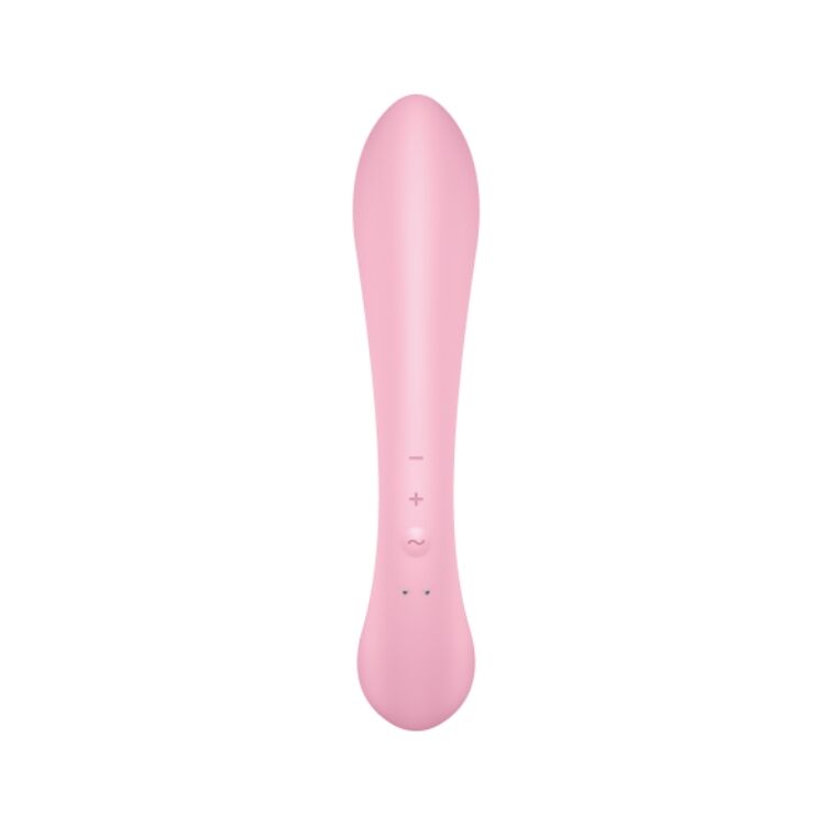 Двосторонній вібратор-кролик Satisfyer Triple Oh Pink, 3 мотори, руків’я-масажер - Зображення 3