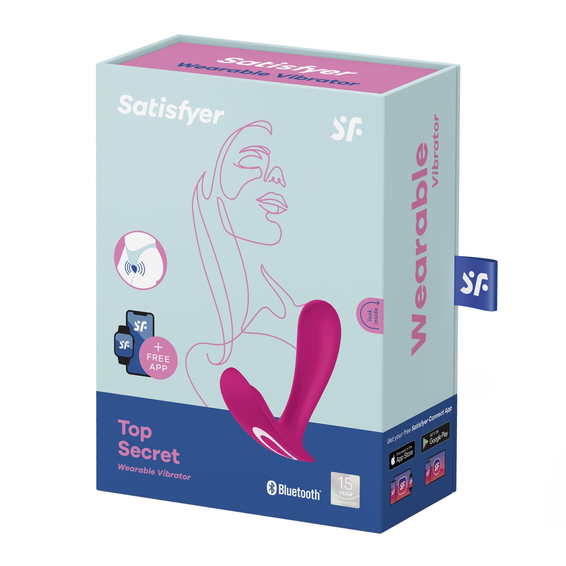 Смарт-вібратор у трусики Satisfyer Top Secret Pink вагінально-кліторальний, 2 мотори - Зображення 7