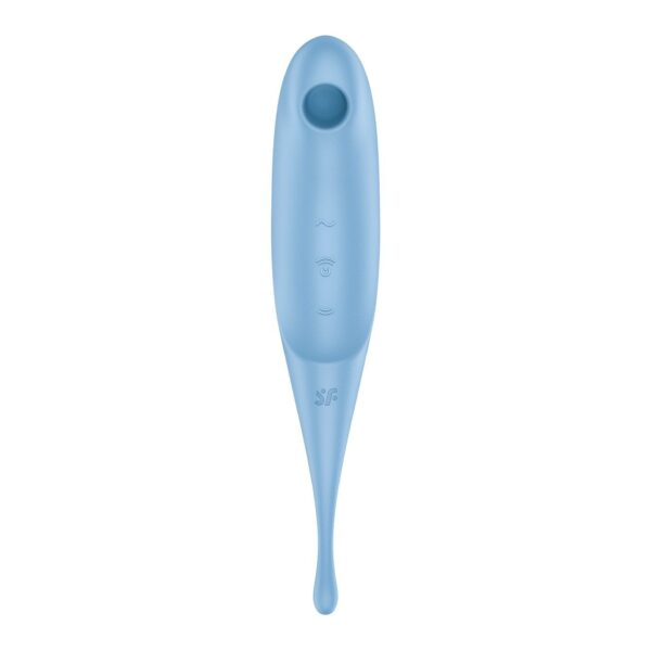 Вібратор для клітора з вакуумною стимуляцією Satisfyer Twirling Pro Blue - Зображення 3