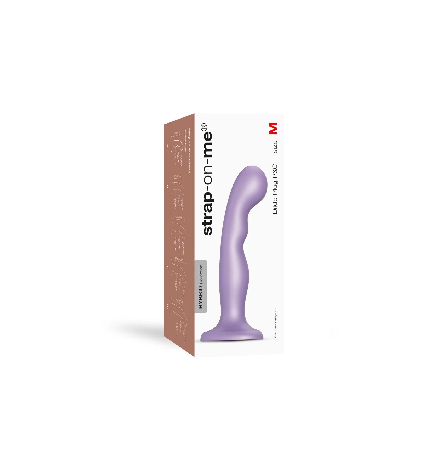 Насадка для страпона Strap-On-Me Dildo Plug P&G Lilas Metallic M - Зображення 4