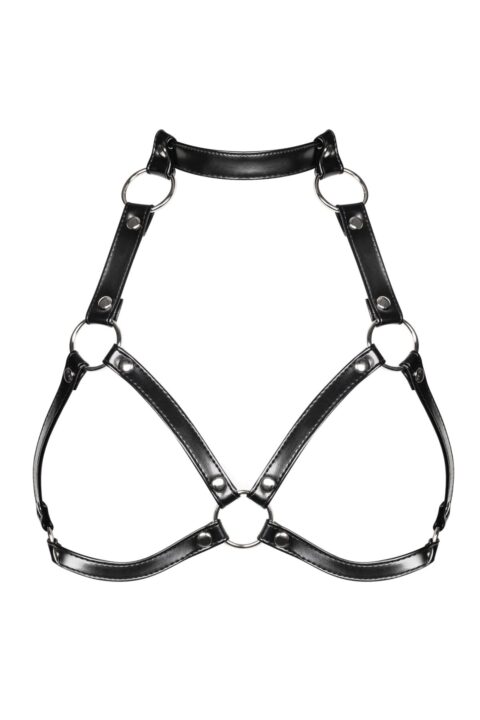 (SALE) Портупея на груди Obsessive A740 harness black O/S, штучна шкіра