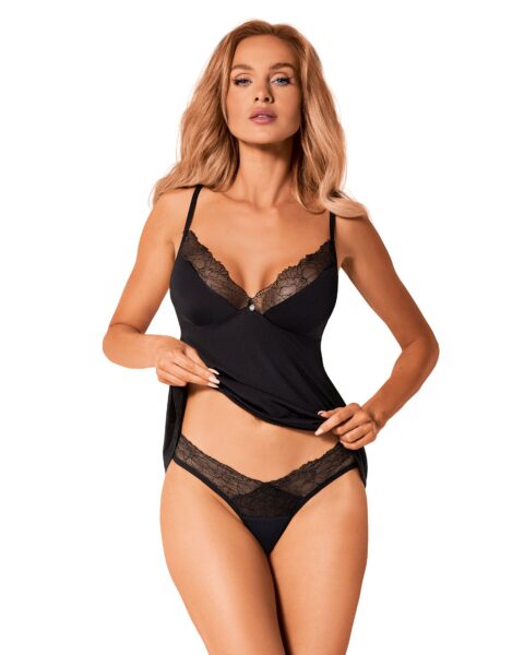 (SALE) Топ та трусики Obsessive Bella Rou top & panties XS/S, топ, трусики