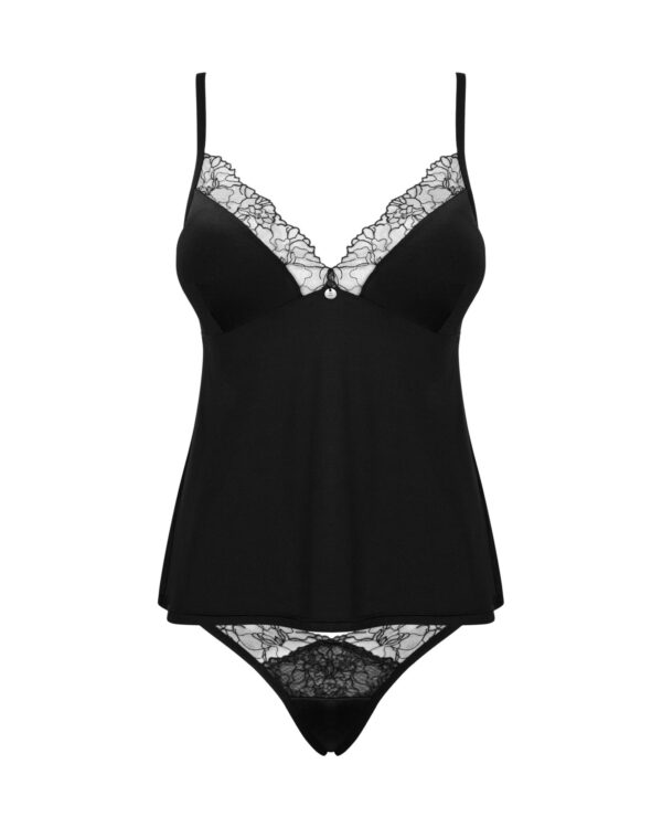 (SALE) Топ та трусики Obsessive Bella Rou top & panties M/L, топ, трусики - Зображення 3