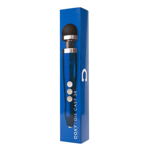 Вібромасажер DOXY Die Cast 3R - Blue Flame, дуже потужний, перезаряджуваний, металевий корпус - Зображення 4