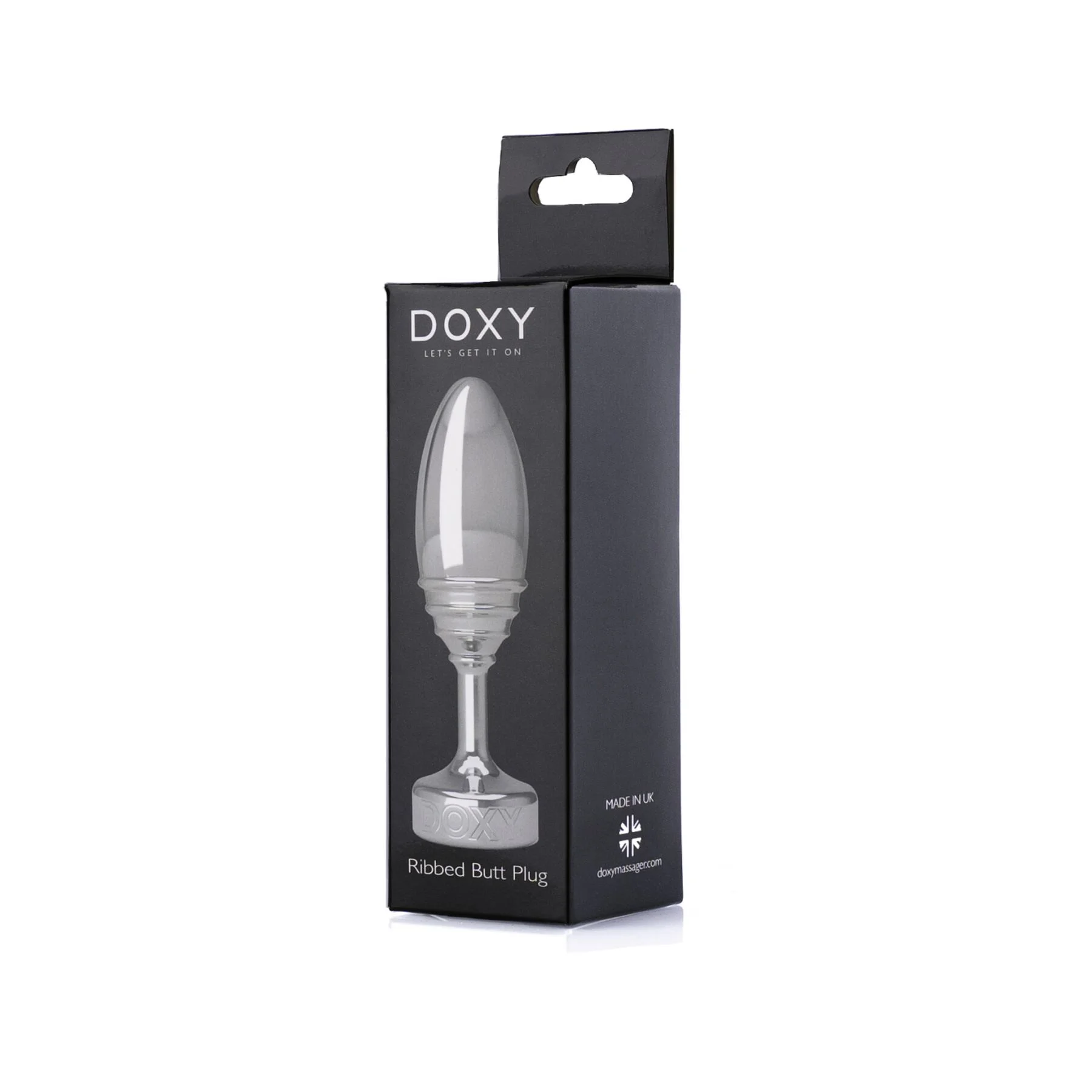 Металева анальна пробка DOXY Butt Plug RIBBED, ребриста, діаметр 3,3 см - Зображення 5