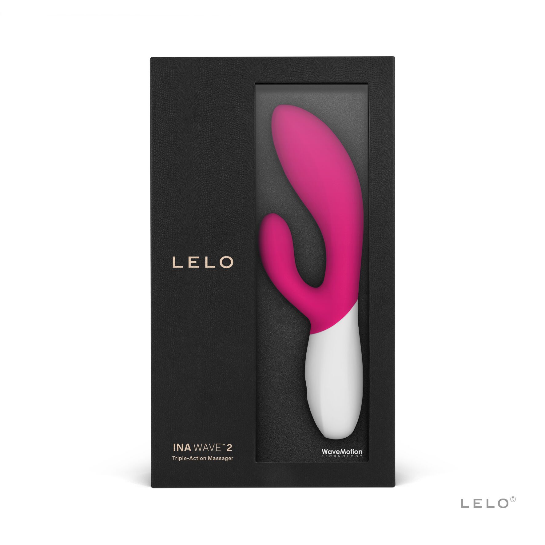 Вібратор-кролик LELO Ina Wave 2 Cerise, манливий рух стовбура + вібрації - Зображення 3