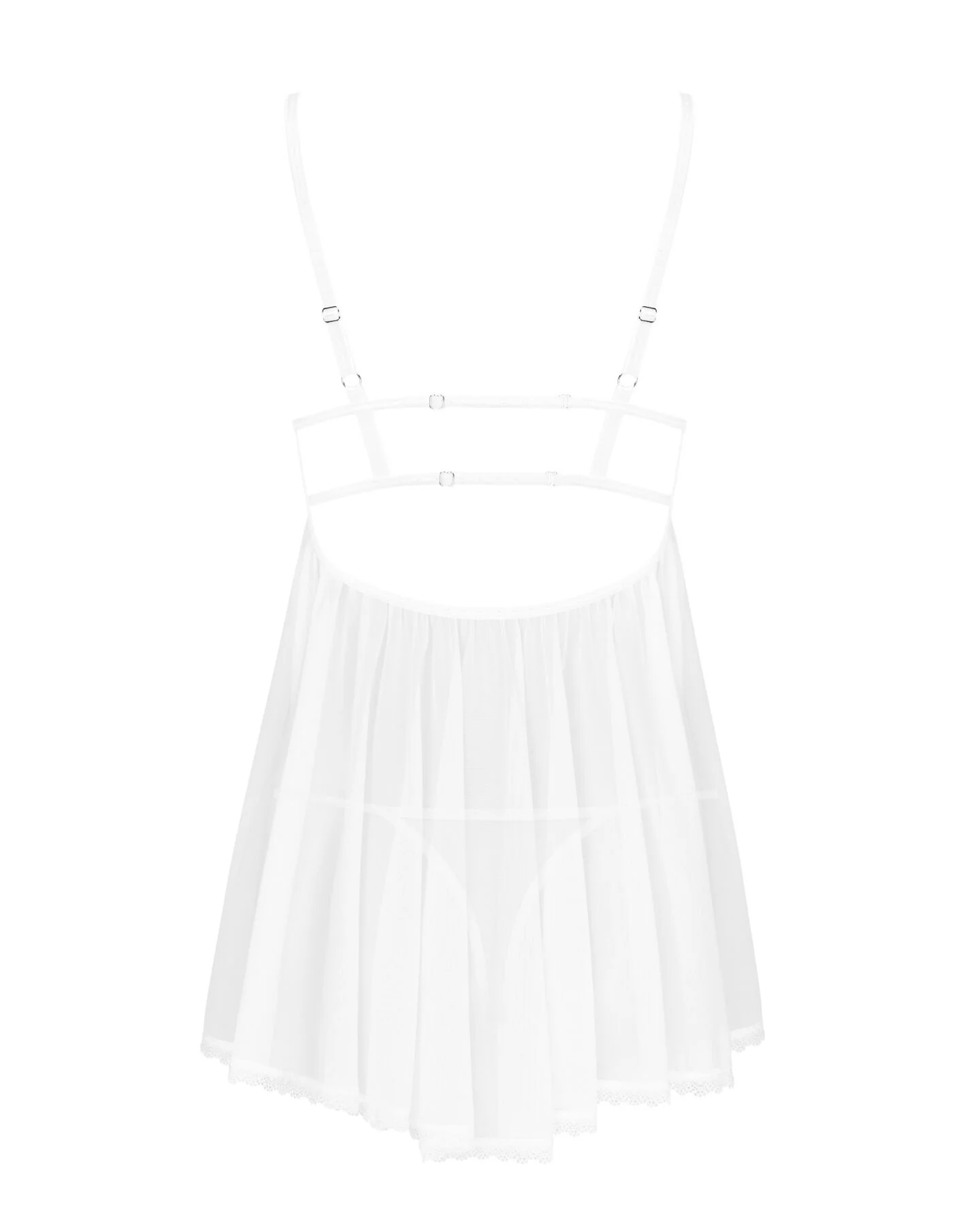 (SALE) Пеньюар і трусики Obsessive Heavenlly babydoll & thong XS/S - Зображення 4