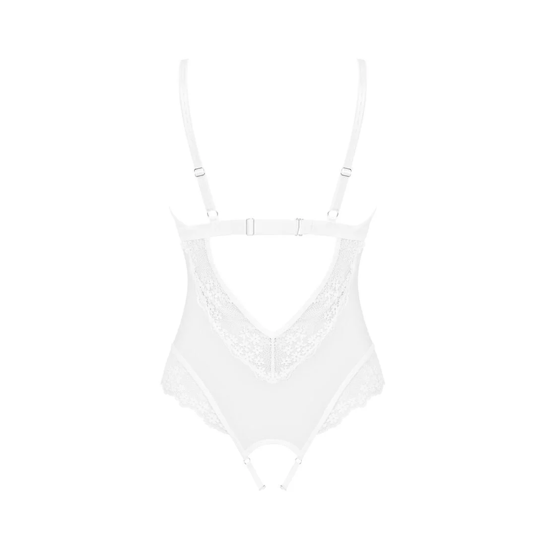 Еротичне напівпрозоре боді Obsessive Heavenlly crotchless teddy XL/2XL, з доступом - Зображення 4