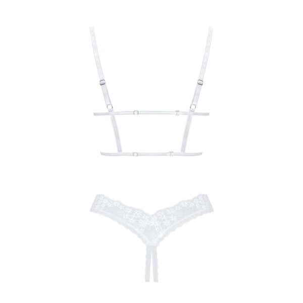 Еротичний комплект Obsessive Heavenlly 2-pcs cupless set XS/S, відкриті груди, з доступом - Зображення 4