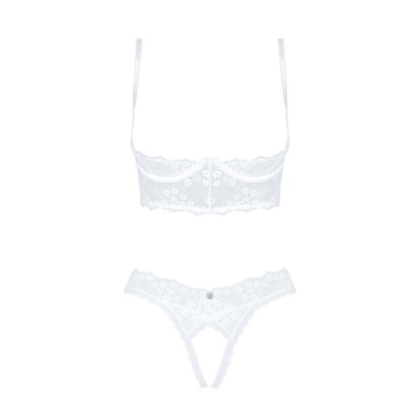 Еротичний комплект Obsessive Heavenlly 2-pcs cupless set M/L, відкриті груди, з доступом - Зображення 3