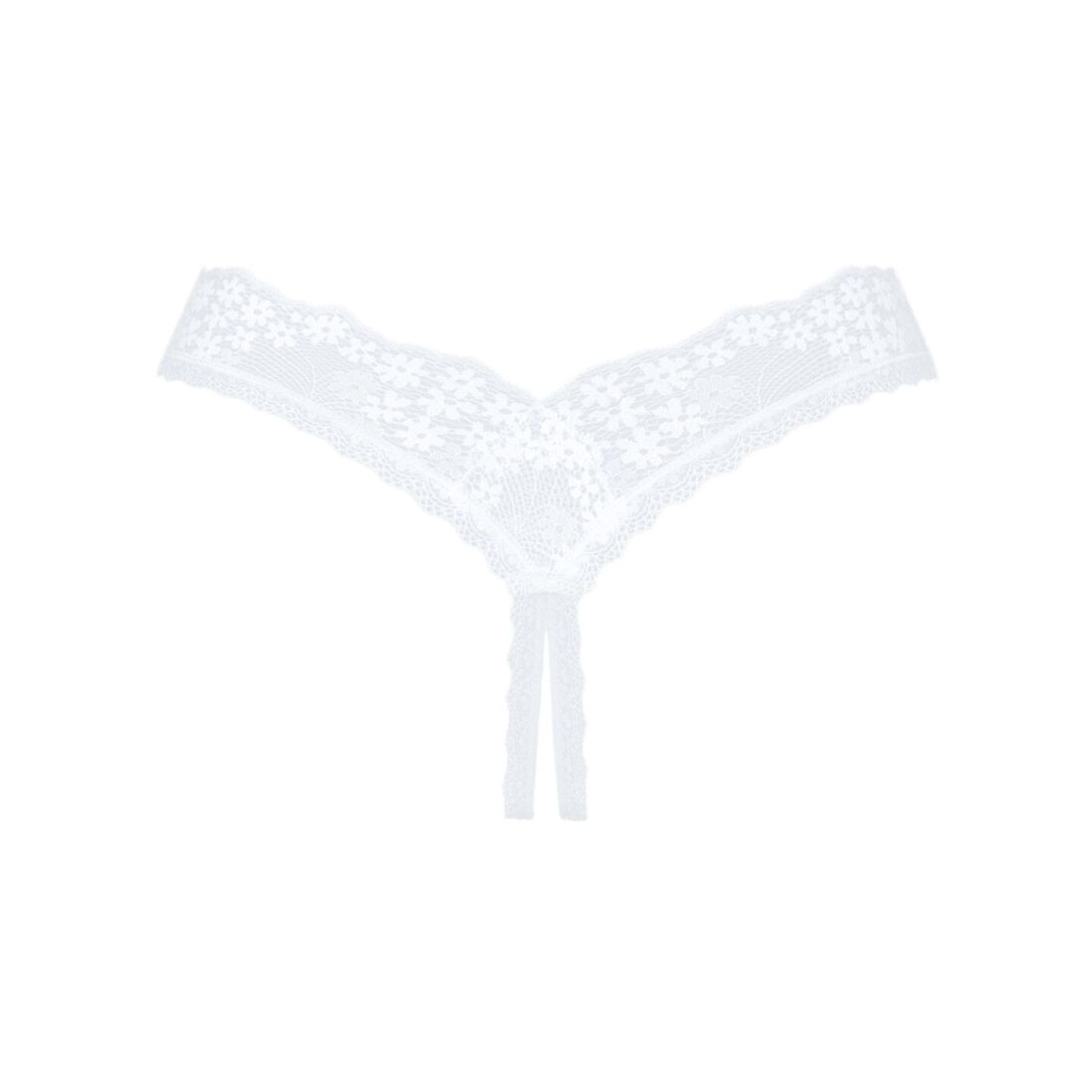 Мереживні танга Obsessive Heavenlly crotchless thong XS/S, з доступом - Зображення 6