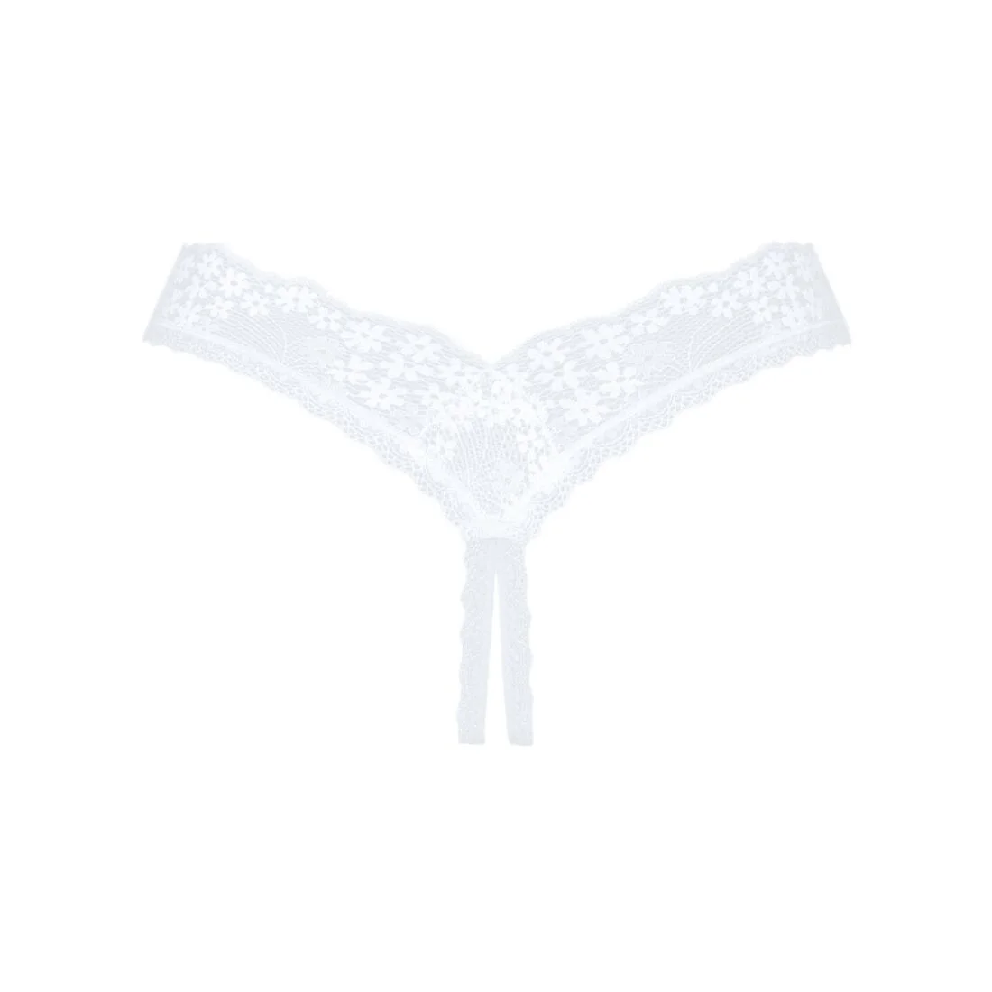 Мереживні танга Obsessive Heavenlly crotchless thong M/L, з доступом - Зображення 6