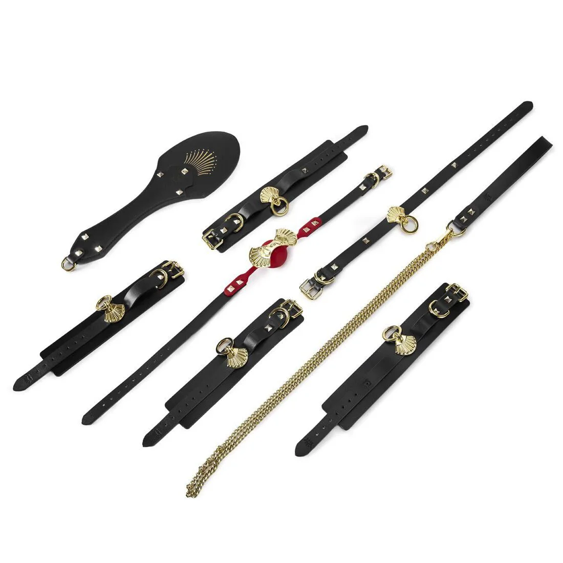 Розкішний набір для BDSM Zalo Bondage Play Kit, 10 аксесуарів у кейсі, шкіра, кристал Swarovski - Зображення 3