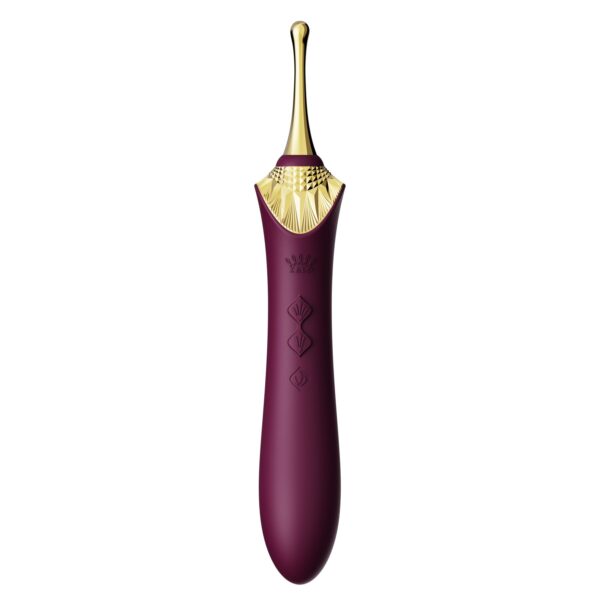 Мультифункціональний вібратор Zalo — Bess 2 Velvet Purple, 4 насадки, підігрів - Зображення 8