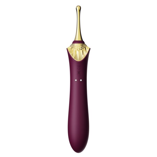Мультифункціональний вібратор Zalo — Bess 2 Velvet Purple, 4 насадки, підігрів - Зображення 10