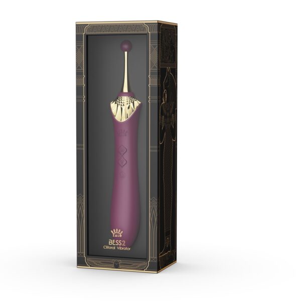 Мультифункціональний вібратор Zalo — Bess 2 Velvet Purple, 4 насадки, підігрів - Зображення 11