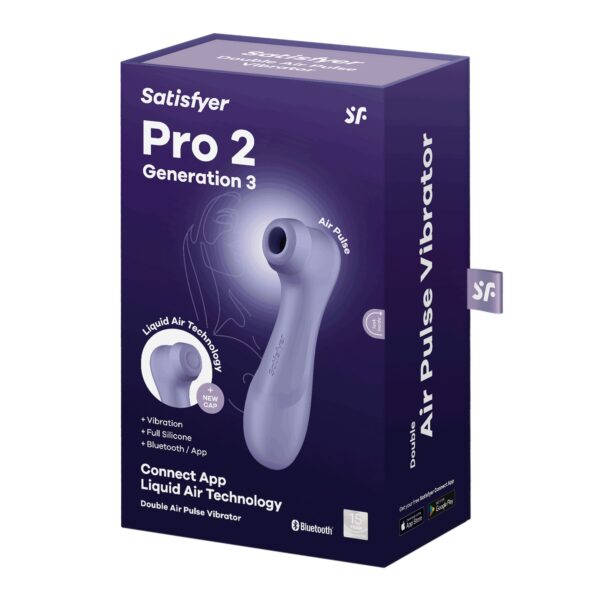 Вакуумний кліторальний стимулятор Satisfyer Pro 2 Generation 3 with Liquid Air Connect App Lilac - Зображення 6