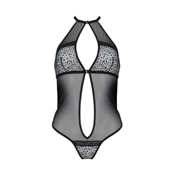 Сітчасте боді з мереживом на грудях Passion SATARA BODY XXL/XXXL black - Зображення 3