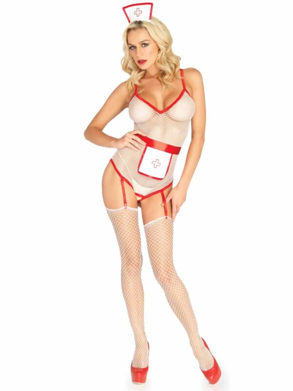 (SALE) Костюм медсестри Leg Avenue Roleplay TLC Nurse One size White - Зображення 3