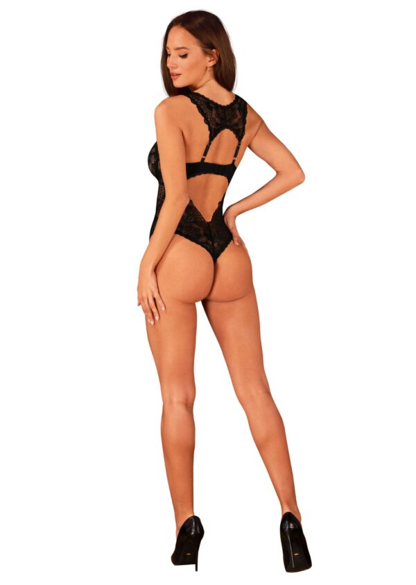 (SALE) Мереживне боді Obsessive Donna Dream crotchless teddy M/L Black, відкритий доступ - Зображення 7
