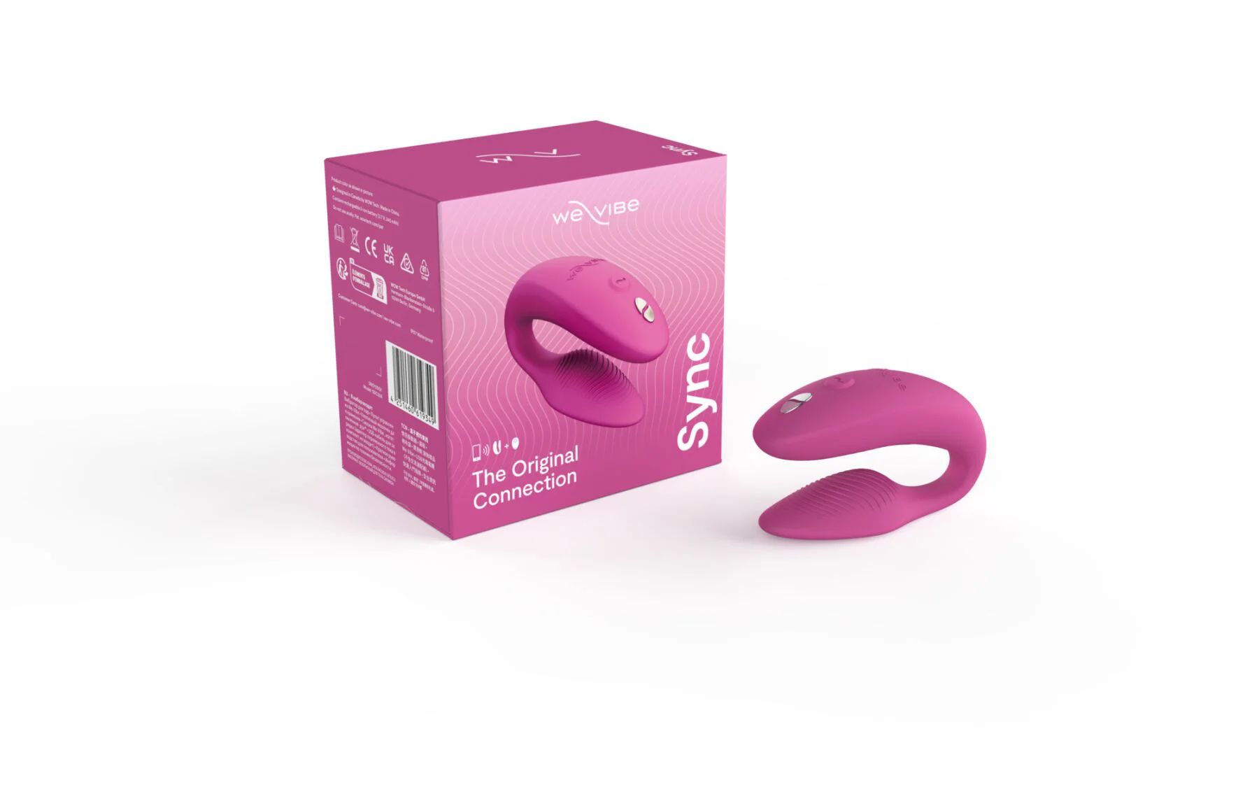 Смарт-вібратор для пар We-Vibe Sync 2 Rose, 10 віброрежимів, пульт ДК - Зображення 8