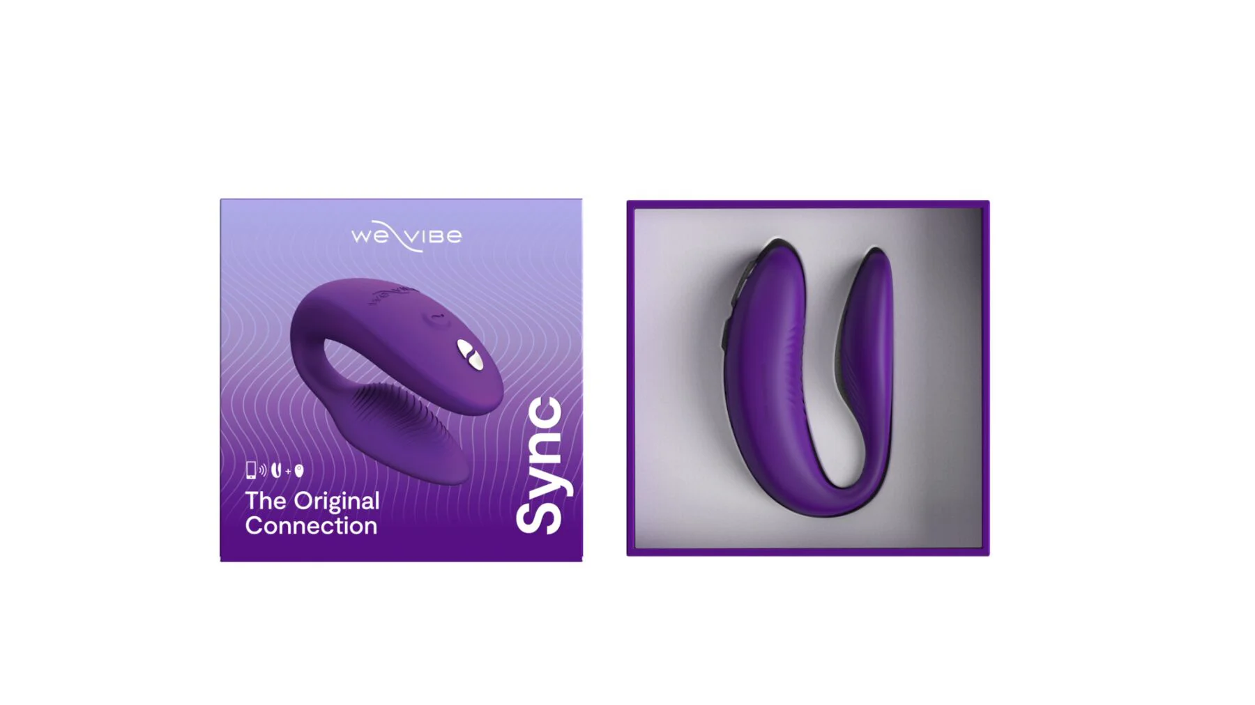 Смарт-вібратор для пар We-Vibe Sync 2 Purple, 10 віброрежимів, пульт ДК - Зображення 7