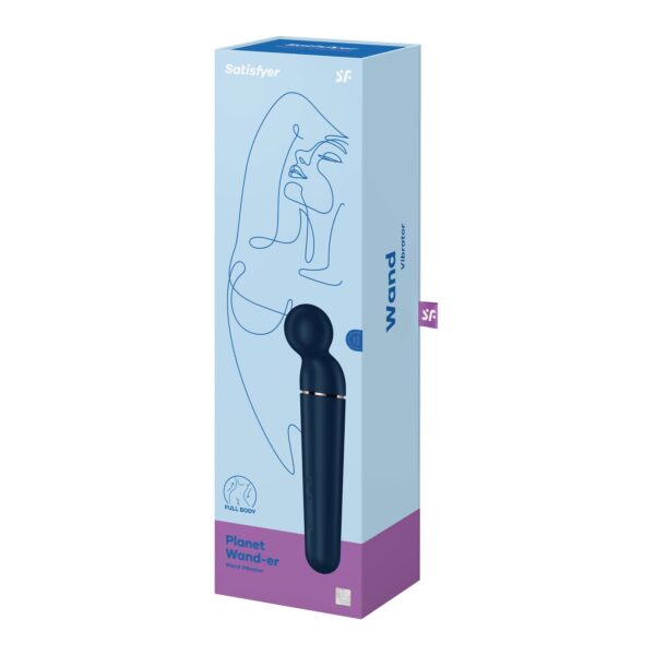 Вібромасажер Satisfyer Planet Wand-er Blue/Rosegold, дуже потужний, бездротовий - Зображення 6