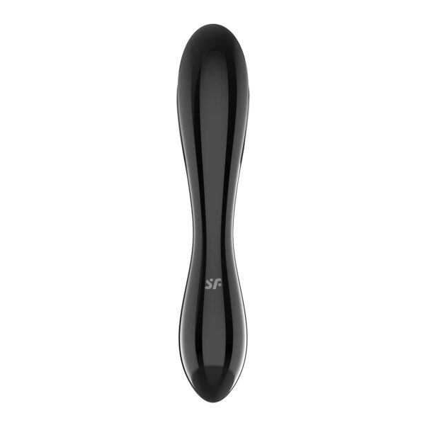 Двосторонній скляний дилдо Satisfyer Dazzling Crystal 1 Black, дуже міцний, без стопера - Зображення 4