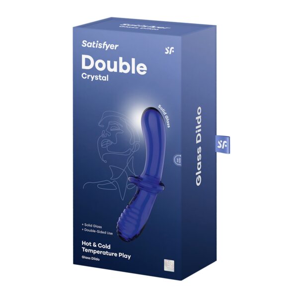 Двосторонній скляний дилдо Satisfyer Double Crystal Light blue, боросилікатне скло, унісекс - Зображення 5