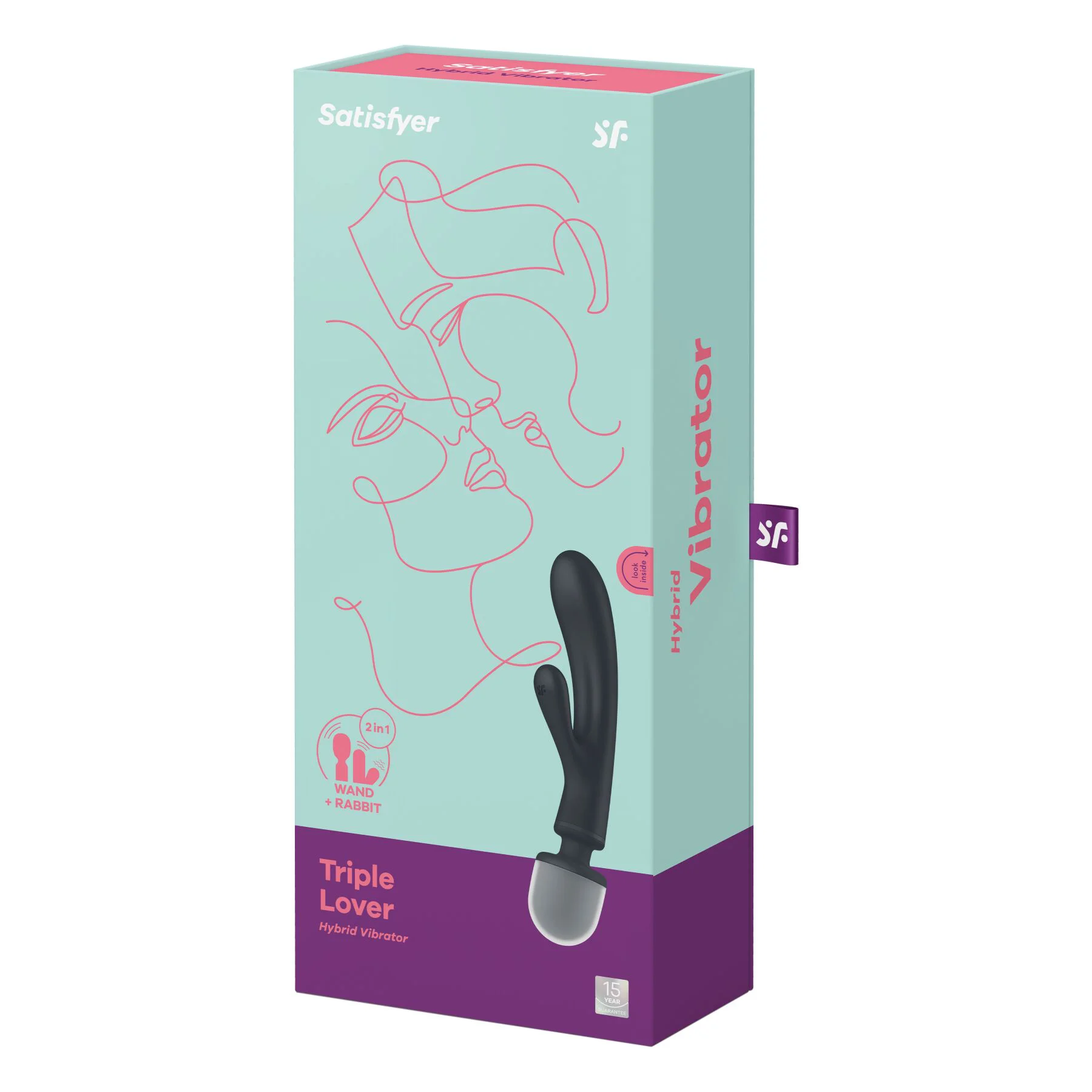 Вібратор-кролик з вібромасажером Satisfyer Triple Lover Grey, 3 мотори - Зображення 6