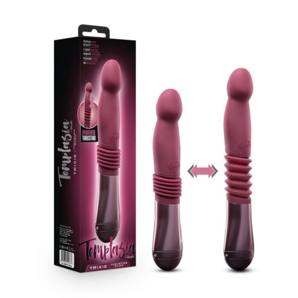 Пульсатор Temptasia by Blush - Trixie Thrusting Dildo - Wine Red - Зображення 7