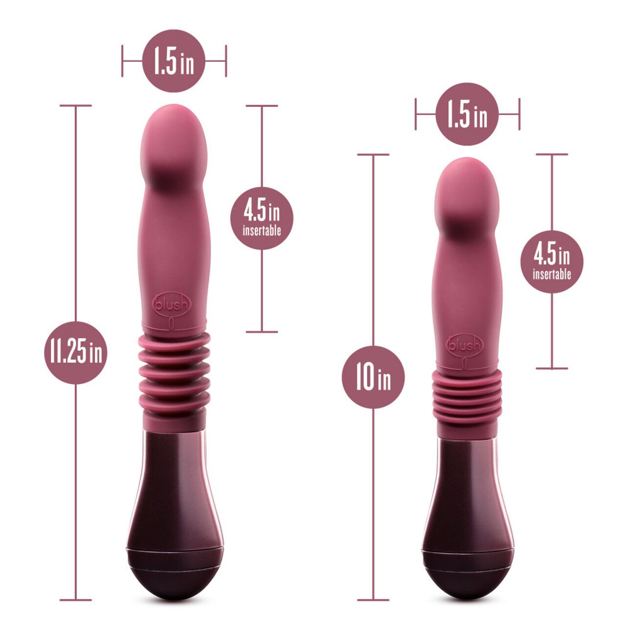 Пульсатор Temptasia by Blush - Trixie Thrusting Dildo - Wine Red - Зображення 5