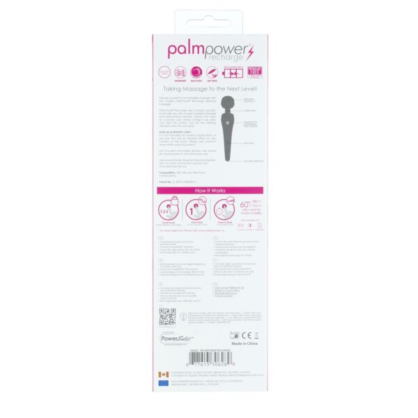 Вібромасажер PalmPower Recharge Pink, перезаряджуваний, гнучка головка, тревел-замок - Зображення 9