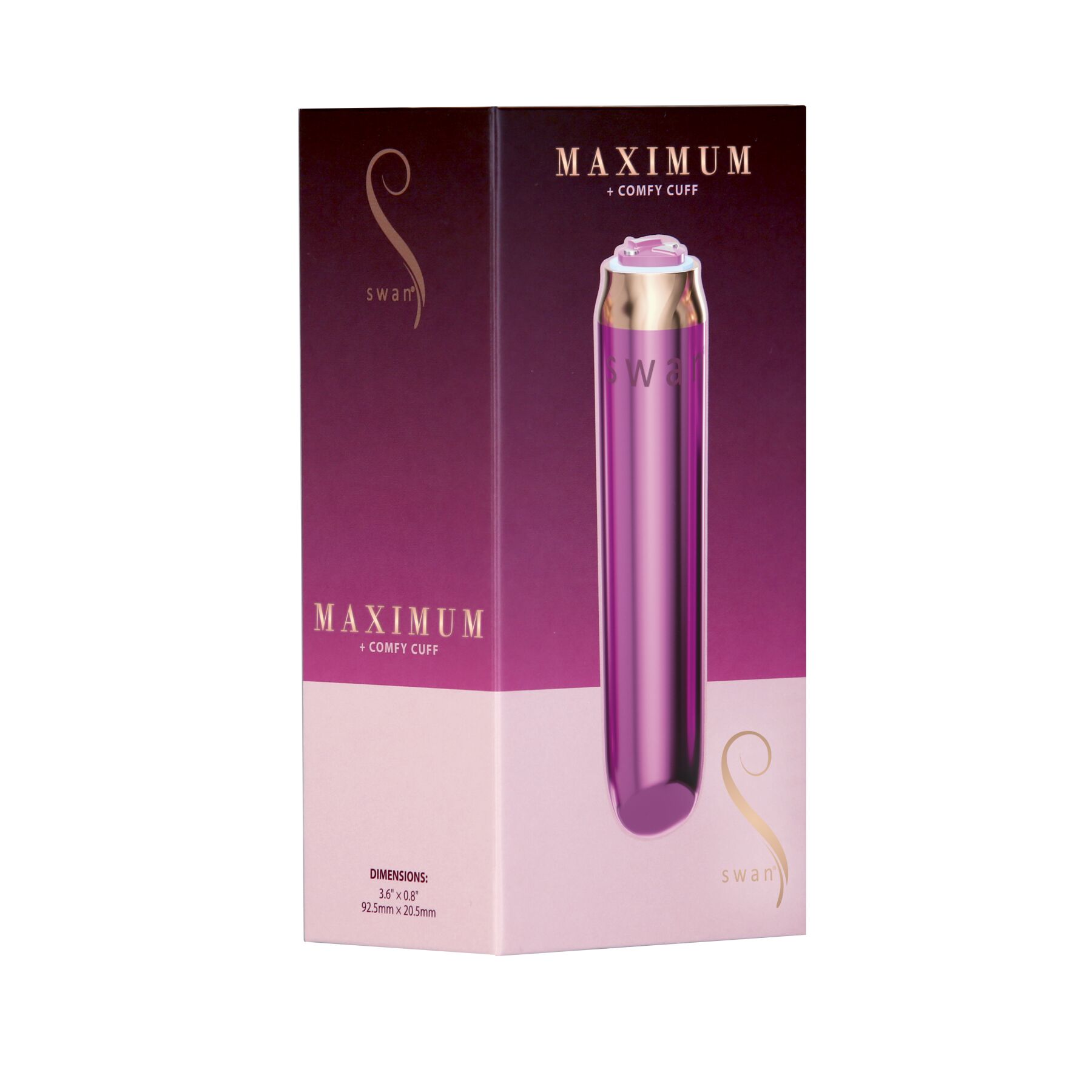 Віброкуля Swan Maximum + Comfy Cuff Pink, суперпотужна, різна інтенсивність, силіконова манжета - Зображення 8