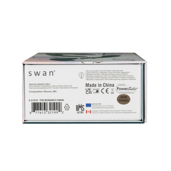 Багатофункціональний вібратор з вакуумною стимуляцією Swan The Monarch Teal - Зображення 10
