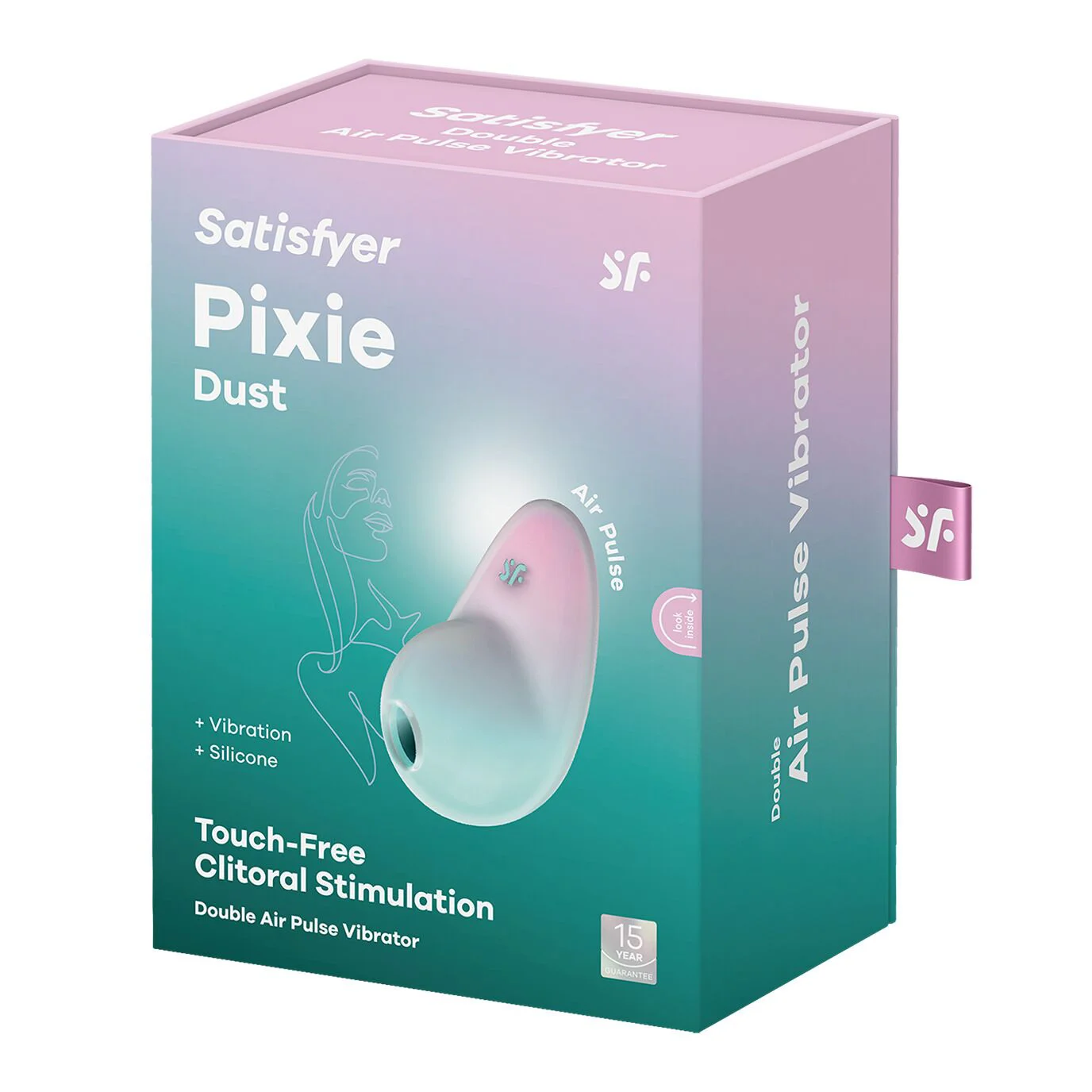 Вакуумний стимулятор з вібрацією Satisfyer Pixie Dust Mint/Pink - Зображення 6