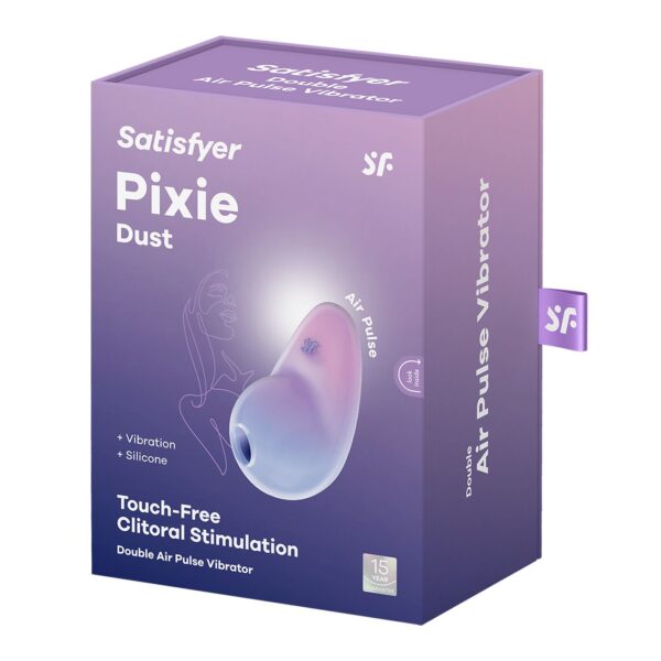 Вакуумний стимулятор з вібрацією Satisfyer Pixie Dust Violet/Pink - Зображення 6
