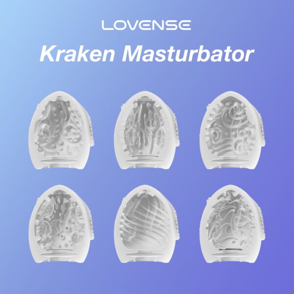 Набір мастурбаторів-яєць Lovense Kraken masturbator egg box, 6 штук, різна текстура - Зображення 5
