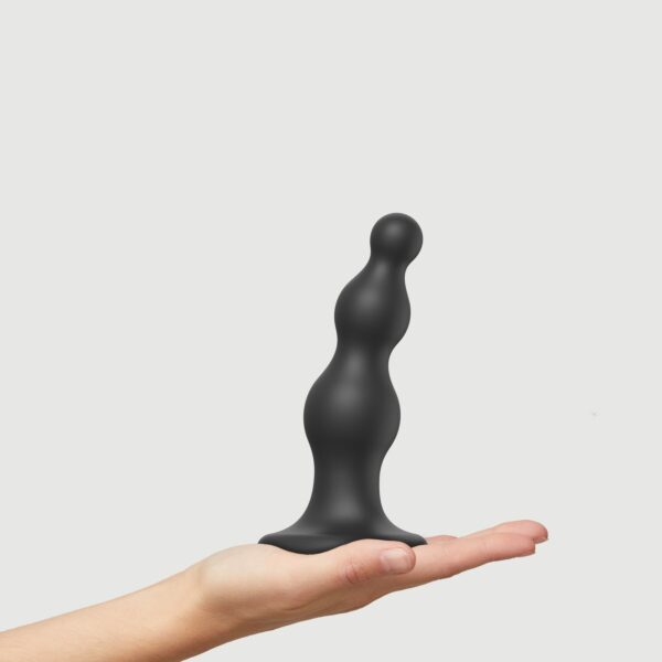 Насадка для страпона Strap-On-Me Dildo Plug Beads Black M - Зображення 2