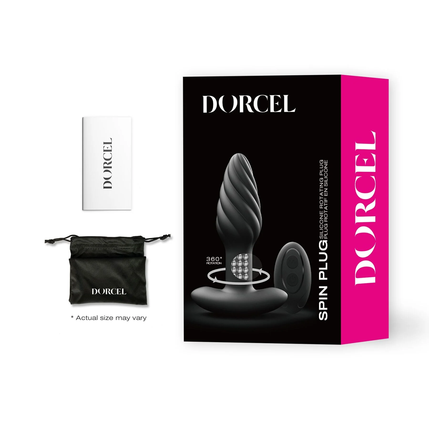 Анальна пробка з вібрацією та перлинним масажем Dorcel Spin Plug, макс. діам. 3,8 см, пульт ДК - Зображення 5