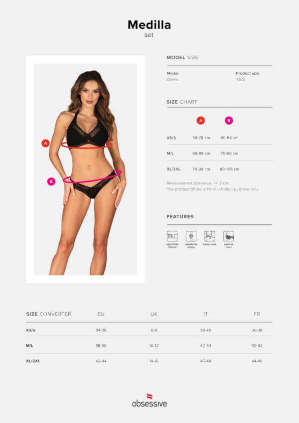 Комплект Obsessive Medilla 2-pcs set M/L - Зображення 5