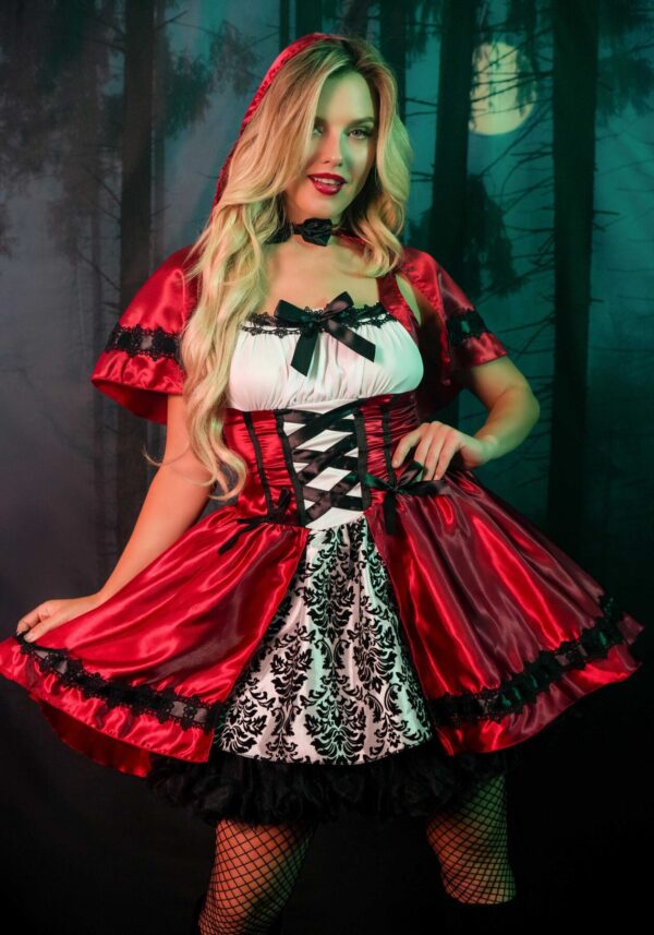 Еротичний костюм Червоної шапочки Leg Avenue Gothic Red Riding Hood S, сукня, накидка - Зображення 9
