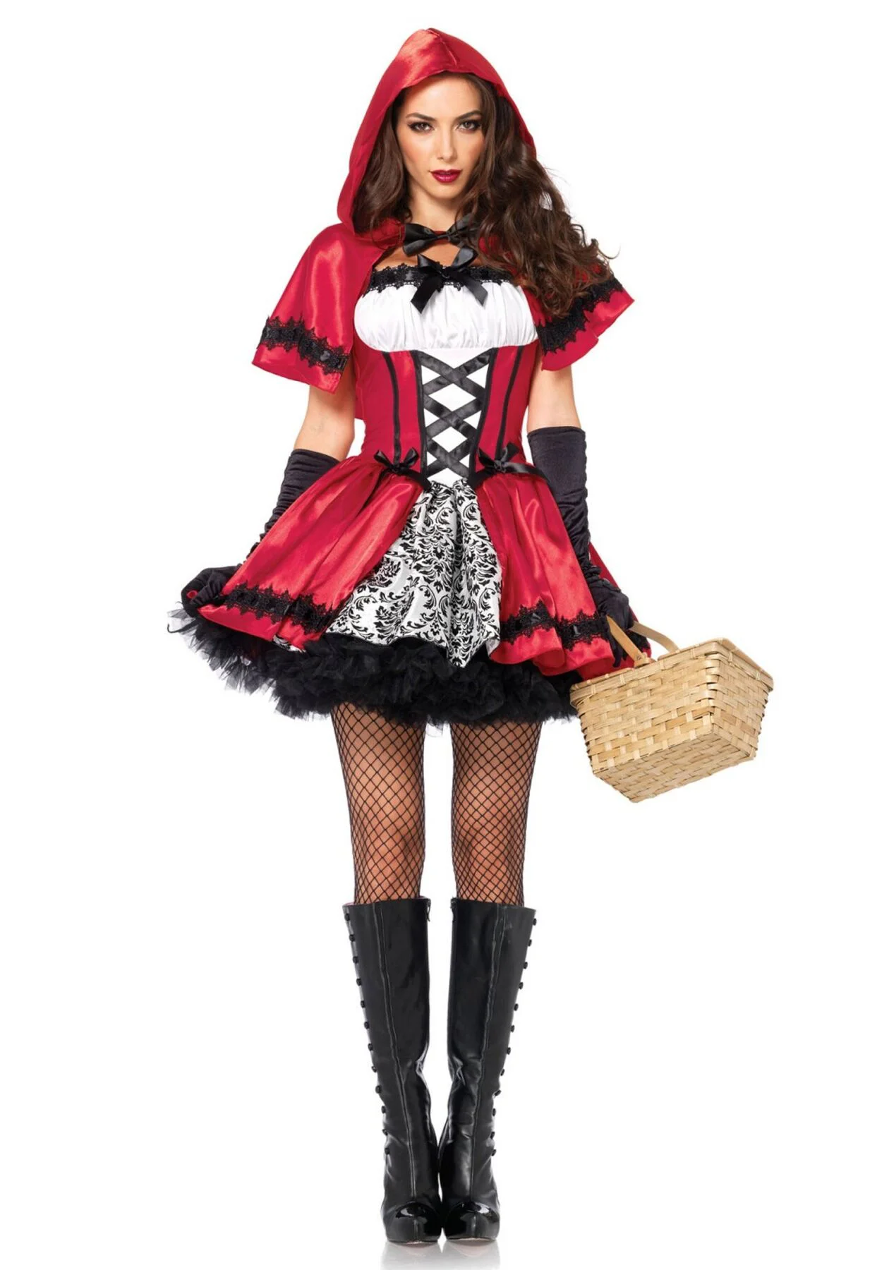 Еротичний костюм Червоної шапочки Leg Avenue Gothic Red Riding Hood S, сукня, накидка - Зображення 7