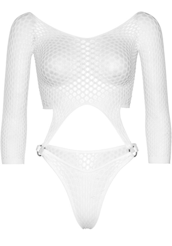 Еротичне боді Leg Avenue Top bodysuit with thong back White - Зображення 3