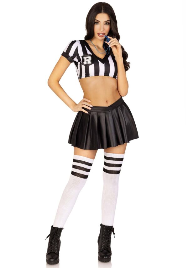 Костюм рефері Leg Avenue Time Out Referee M, кроп-топ спідниця свисток - Зображення 5
