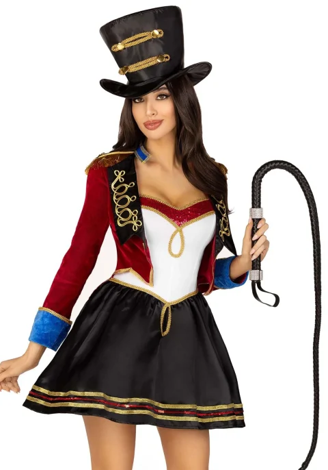Костюм циркачки Leg Avenue Ringmaster Costume S, сукня, капелюх