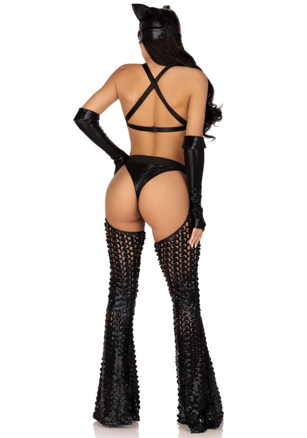 Еротичний костюм кішечки-пані Leg Avenue Mistress Kitty XS, рукавички, комбінезон, маска - Зображення 5