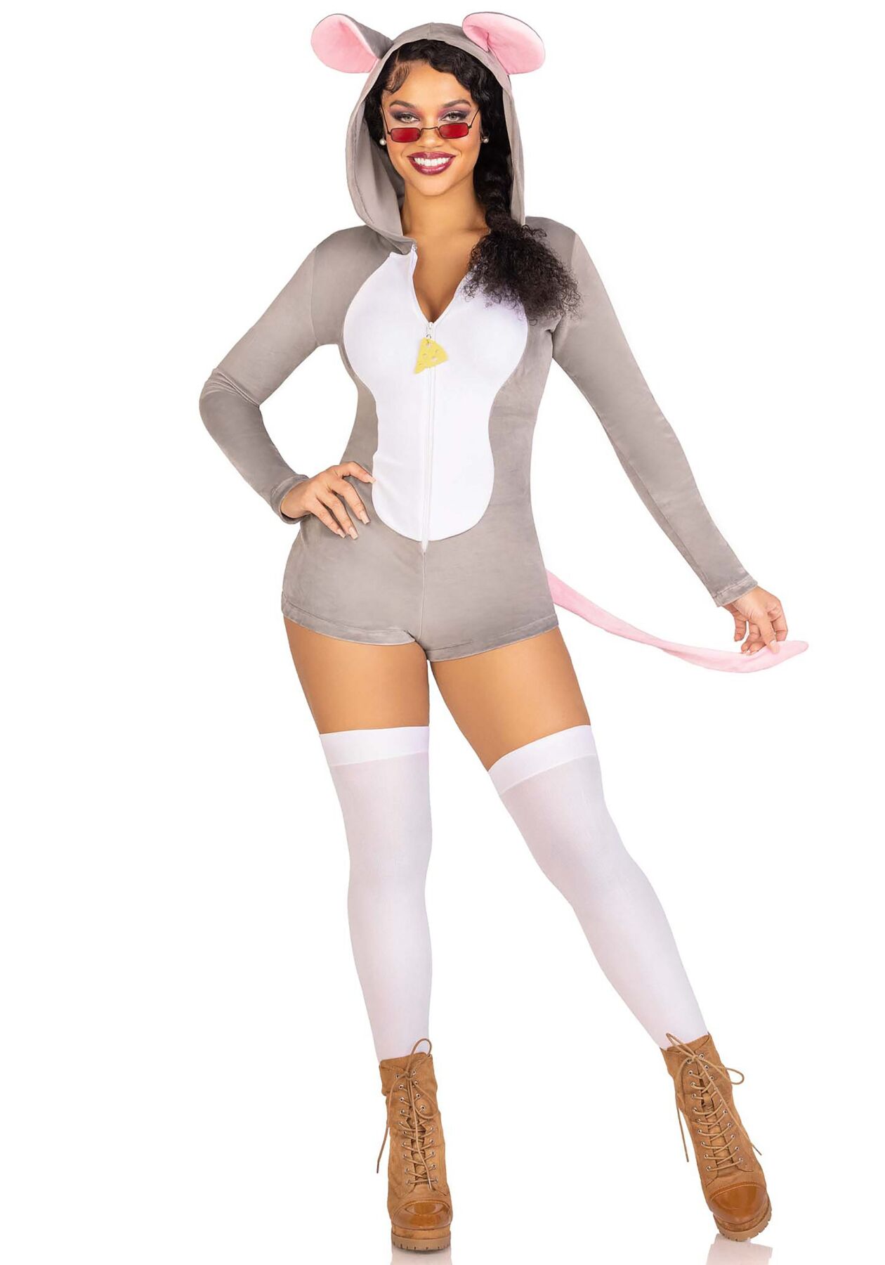 Комбінезон-костюм миші Leg Avenue Comfy Mouse M, з капюшоном - Зображення 3